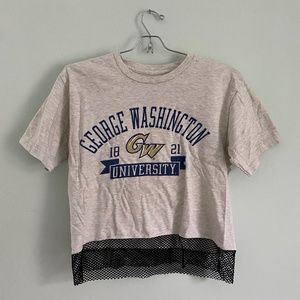 Cropped George Washington University T-shirt